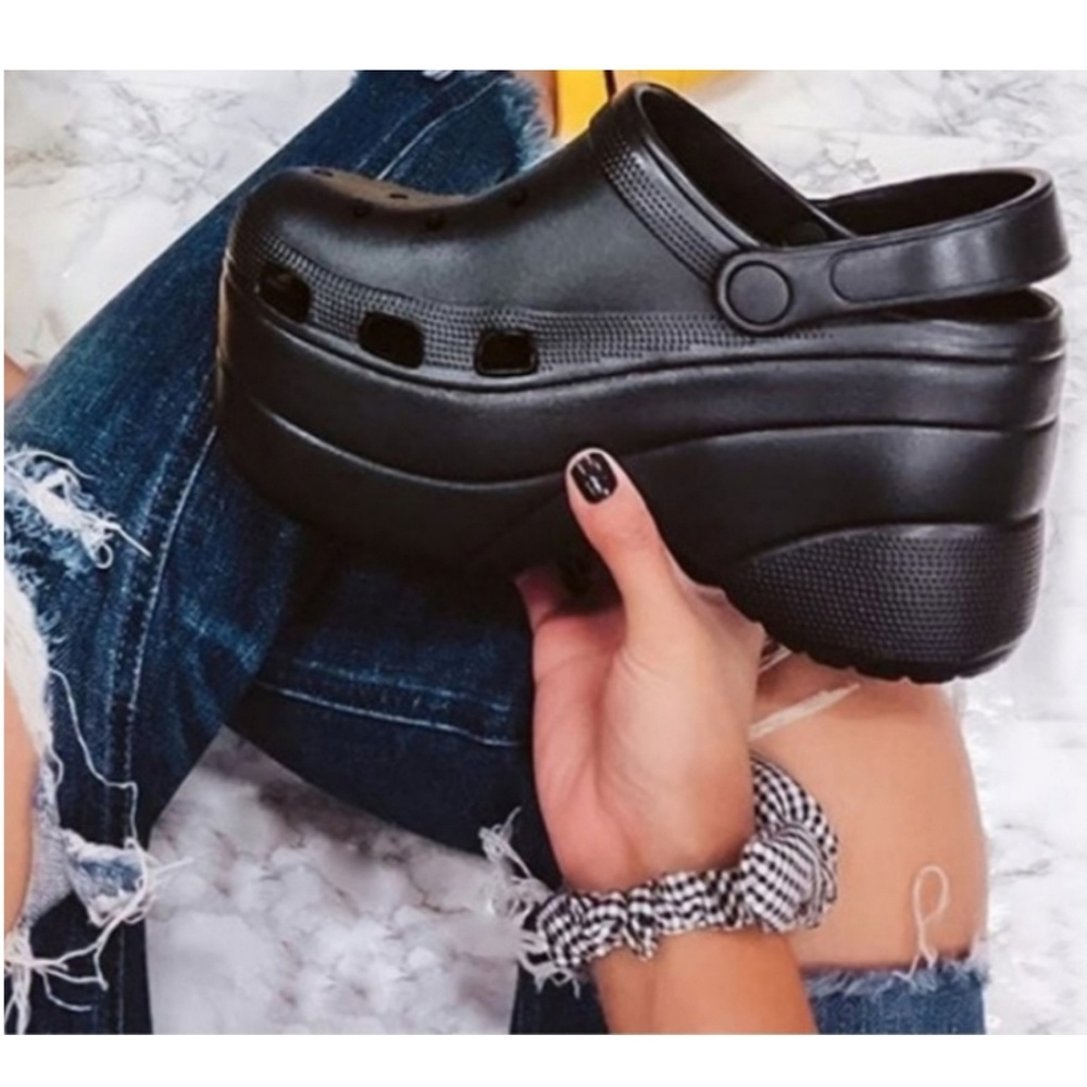 Last Size 9 🖤LA CROXX PLATFORM Clogs Sandal - Picture 5 of 8